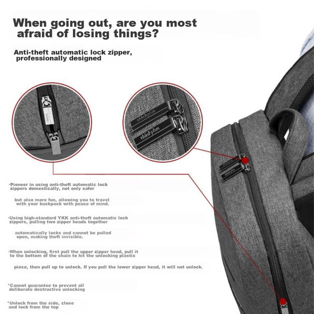 Рюкзак ThinkPad Urban с замком-молнией, водонепроницаемый износостойкий, черный, 4X40U89420 - изображение 6