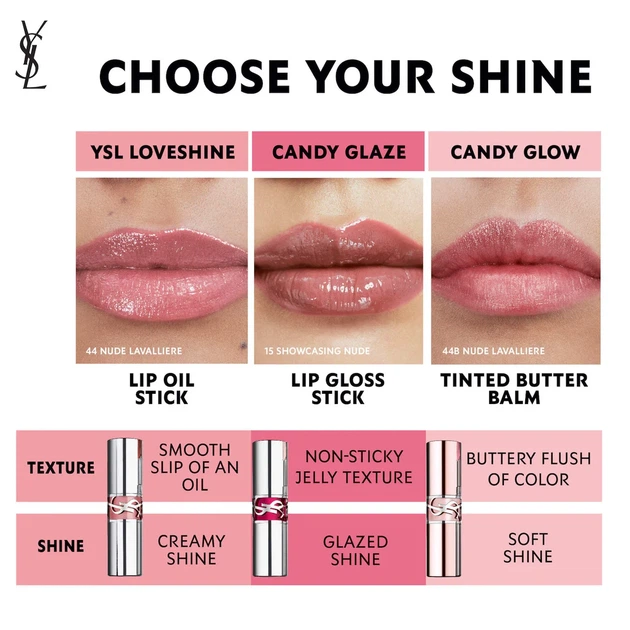 Зволожувальна помада-бальзам Yves Saint Laurent YSL Candy Glaze Lip Gloss Stick Showcasing Nude 3.2 г - Фото 7 Зволожувальна помада-бальзам Yves Saint Laurent YSL Candy Glaze Lip Gloss Stick Showcasing Nude 3.2 г - зображення 7