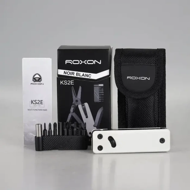 Міні мультитул Roxon KS2E Noir, чорне лезо, білий - Фото 7 Міні мультитул Roxon KS2E Noir, чорне лезо, білий - зображення 7