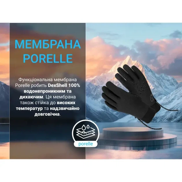 Рукавички водонепроникні Dexshell StretchFit 2.0 Gloves, р-р L, чорні - изображение 5