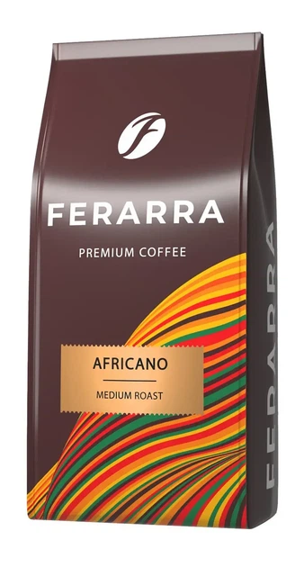 Кава в зернах Ferarra Africano 1 кг (коричнева упаковка) - Фото 1 Кава в зернах Ferarra Africano 1 кг (коричнева упаковка) - изображение 1