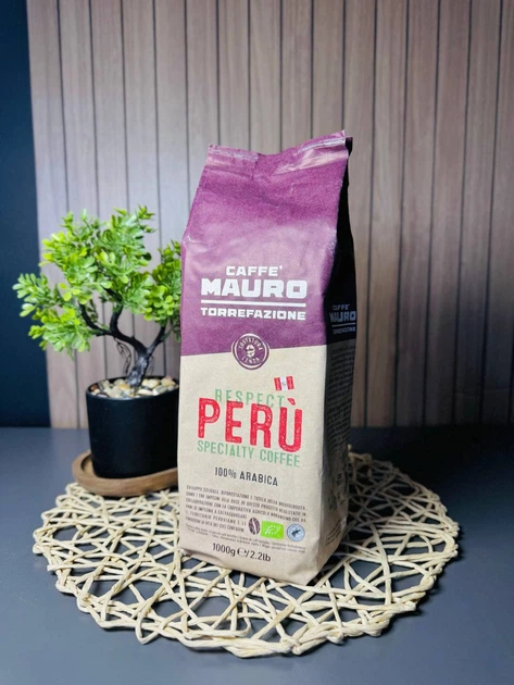Кава в зернах Caffè Mauro Respect Peru 1 кг - Фото 2 Кава в зернах Caffè Mauro Respect Peru 1 кг - зображення 2