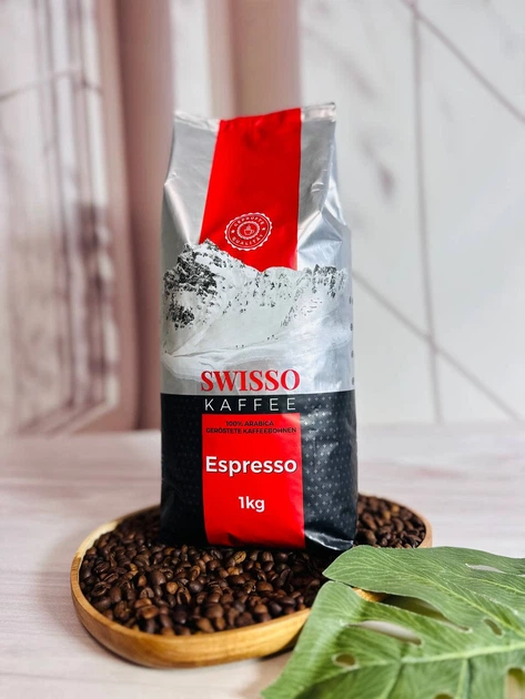 Кава у зернах Swisso Kaffee Espresso 100% Arabiсa 1 кг - зображення 2