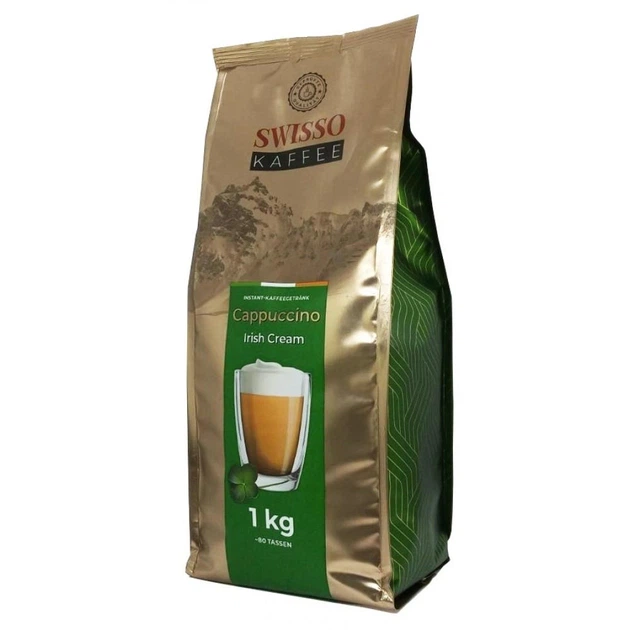 Капучіно Swisso Irish Cream зі смаком лікеру 1000 г - Фото 1 Капучіно Swisso Irish Cream зі смаком лікеру 1000 г - зображення 1