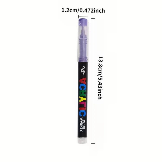 Акриловые маркеры GuangNa Brush GN-8101 с мягкой кисточкой 366 шт. - Фото 6 Акриловые маркеры GuangNa Brush GN-8101 с мягкой кисточкой 366 шт. - изображение 6
