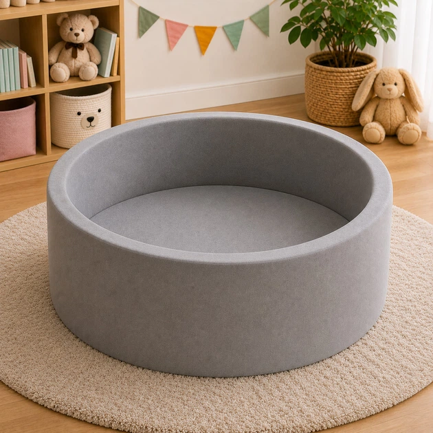 Сухой бассейн детский Diego, серый, 90×30 см 5259711 - зображення 2