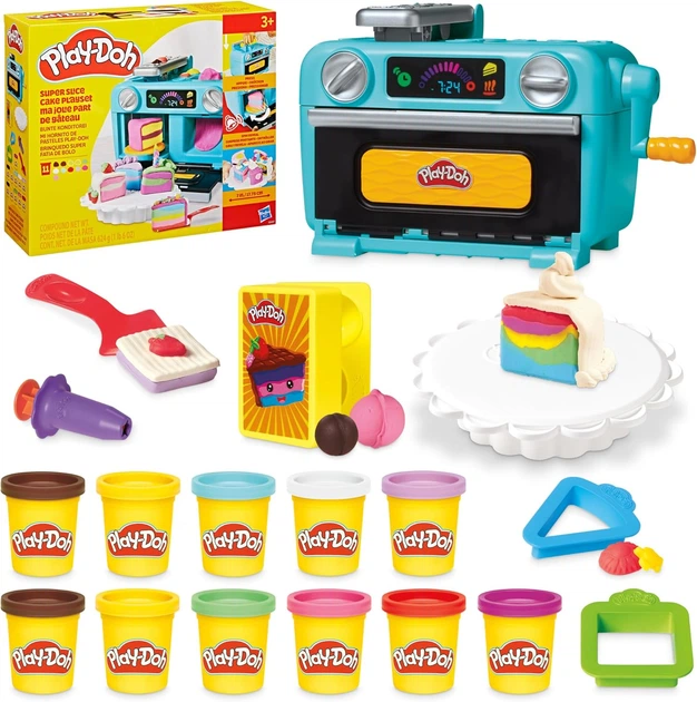Ігровий набір Плей-До Супер Торт Play-Doh Super Slice Cake Hasbro (G0497) - Фото 1 Ігровий набір Плей-До Супер Торт Play-Doh Super Slice Cake Hasbro (G0497) - изображение 1