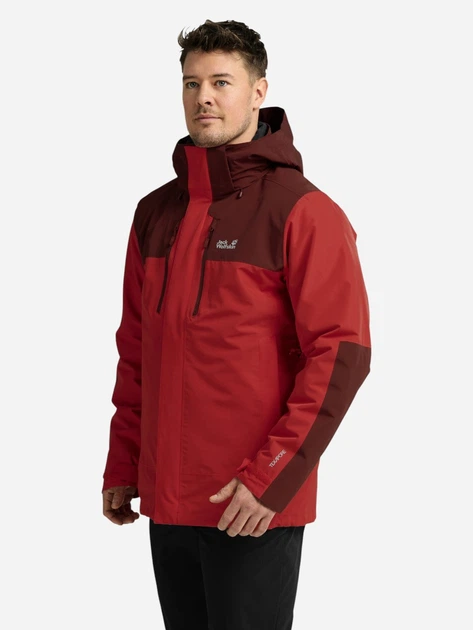 Куртка демисезонная с капюшоном мужская Jack Wolfskin Jasper Pro 3In1 Jkt M A66293-J0191 L Красная (4064886755832) - Фото 2 Куртка демисезонная с капюшоном мужская Jack Wolfskin Jasper Pro 3In1 Jkt M A66293-J0191 L Красная (4064886755832) - изображение 2