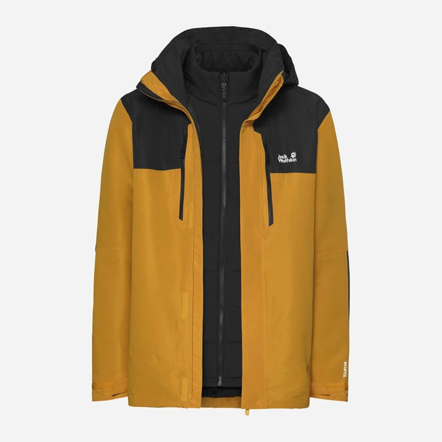 Куртка демисезонная с капюшоном мужская Jack Wolfskin Jasper Pro 3In1 Jkt M A66293-M0119 2XL Желтая (4064886755900) - Фото 7 Куртка демисезонная с капюшоном мужская Jack Wolfskin Jasper Pro 3In1 Jkt M A66293-M0119 2XL Желтая (4064886755900) - изображение 7