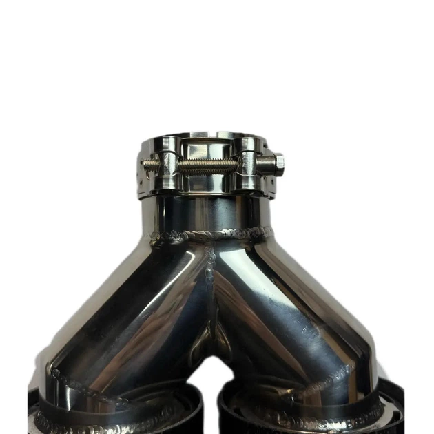 Насадка глушителя Akrapovic (левая) - двойная, карбон, разнодлинная, 60-63 мм / 89 мм - изображение 4