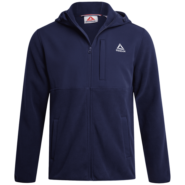 Чоловіча куртка Reebok Polarfleece Softshell Синя (Розмір XL) - Фото 1 Чоловіча куртка Reebok Polarfleece Softshell Синя (Розмір XL) - изображение 1