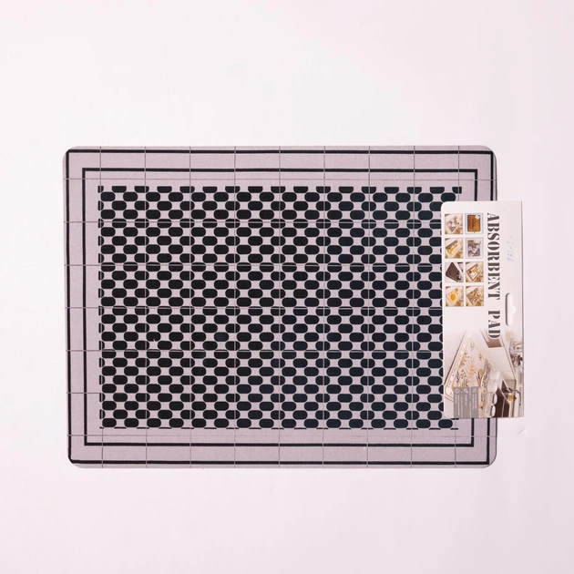Коврик влаговпитывающий для сушки посуды на столешницу кухню 40x30 см Texture коврик для посуды стиральной машинки антискользящий диатомитовый коврик под посуду - изображение 4