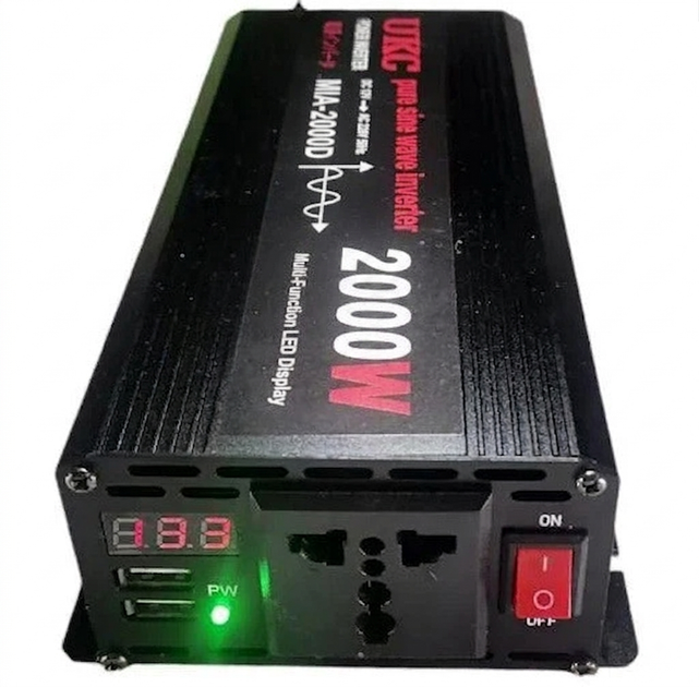 Перетворювач UKC Power Inverter NFA 2000W 12V-220V чиста синусоїда - зображення 4