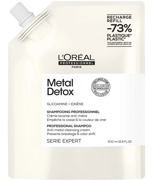 Шампунь для попередження металевих накопичень у волоссі L'Oreal Metal Detox Anti-deposit Protector 500 мл (refill) - Фото 1 Шампунь для попередження металевих накопичень у волоссі L'Oreal Metal Detox Anti-deposit Protector 500 мл (refill) - зображення 1