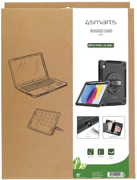 Бампер 4smarts Rugged Case Grip для Apple iPad 11 (A16, 2025) / iPad 10.9 (10th gen) Black (4252011904167) - Фото 13 Бампер 4smarts Rugged Case Grip для Apple iPad 11 (A16, 2025) / iPad 10.9 (10th gen) Black (4252011904167) - зображення 13