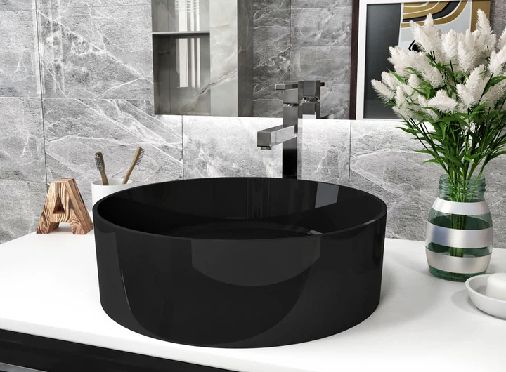 Чорна Раковина, Умивальник, накладна Luxor Ella Black - изображение 2