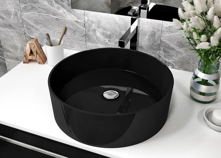 Чорна Раковина, Умивальник, накладна Luxor Ella Black - изображение 4