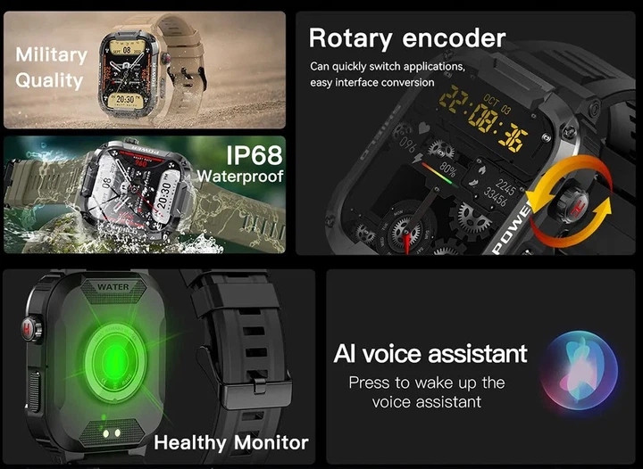 Смарт годинник Smart Watch, вимірювання пульсу, тиску, кисню в крові, режими тренувань - зображення 3