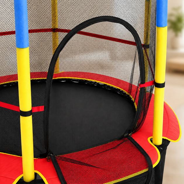 Детский батут 140см JumpFit, с сеткой Trampoline-04 / Батут 6 опор, внутренняя сетка - Фото 3 Детский батут 140см JumpFit, с сеткой Trampoline-04 / Батут 6 опор, внутренняя сетка - изображение 3