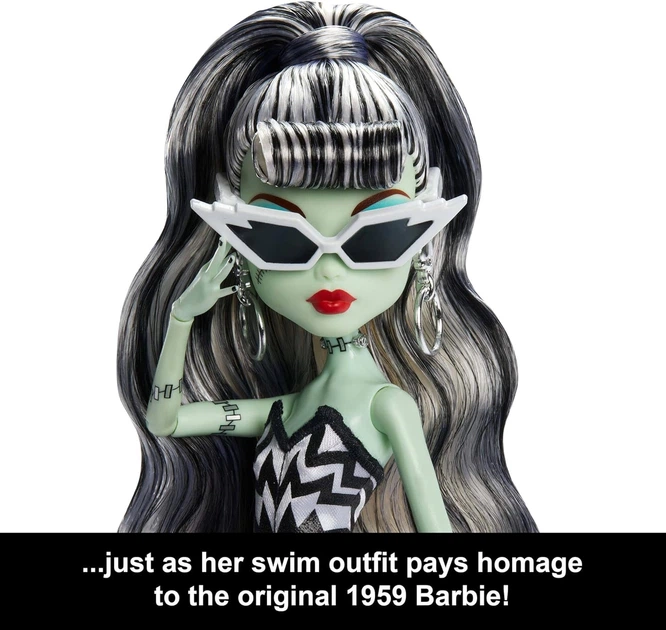 Кукла Монстер Хай Фрэнки Штейн в Образе Барби Barbie Monster High Skullector Frankie Stein Mattel JHK28 - изображение 6