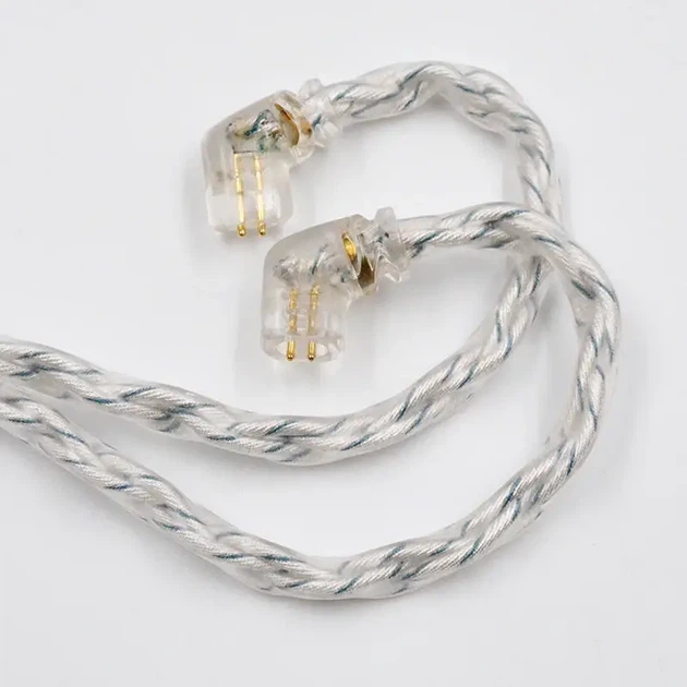 KZ Silver&Blue Cable – 8-жильний Hi-Fi кабель для навушників із посрібленої міді для аудіофілів - изображение 4