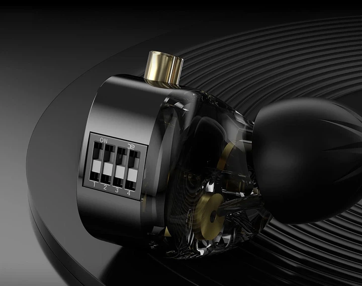 Навушники KZ Duonic Bass (без мікрофону, тюнінг версія) – In-Ear Monitor з потрійними планарними драйверами і перемикачами - изображение 9