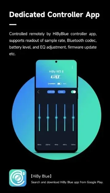Підсилювач звуку HiBy W3 Gen 2 Bluetooth 5 2 ЦАП з чипом CS43131 95 мВт підтримка DSD256 PCM 384 кГц 32 біт NFC USB DAC мікрофон cVc CarPlay для навушників Чорний - зображення 2