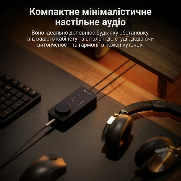 Підсилювач звуку Fosi Audio SK02 — портативний настільний ЦАП на ES9038Q2M, 1100 мВт (Jack 3.5 / Jack 4.4) - изображение 7