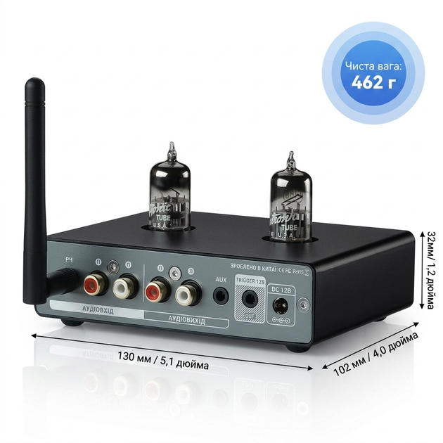 Передпідсилювач звуку aiyima t1 pro black + блок живлення 12v. bluetooth 5.1 - изображение 3