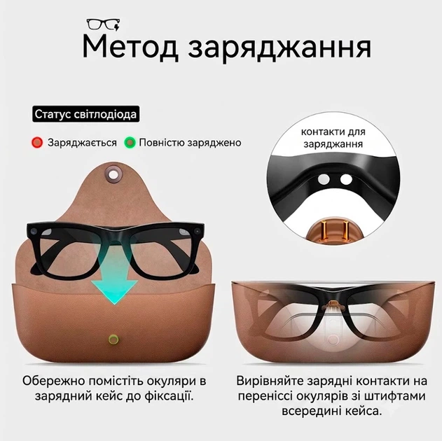 Смарт очки с зарядным кейсом MT5 Ultra с сменными солнцезащитными линзами, камерой 8MP и помощником AI Черные - изображение 2