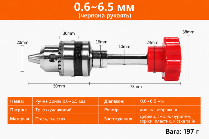 Ручна дриль Sanou 0.6-6,.5 мм - для точних робіт - RDS-665R - зображення 6