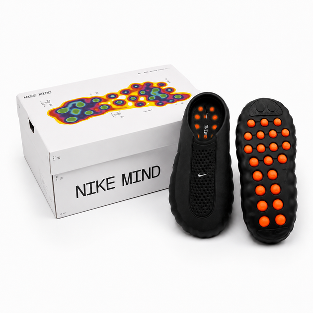 Сабо Nike Mind 001 M6/W7 чорні — 38 розмір (24.5 см), зручні шльопанці-клоги з масажною устілкою та рельєфною підошвою - зображення 6