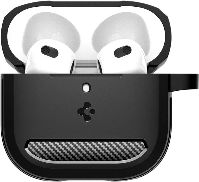 Защитный чехол Spigen Rugged Armor для Apple AirPods 3 - Matte Black - изображение 2