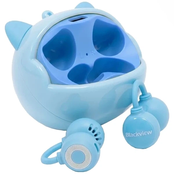 Навушники TWS Blackview AirBuds K1 (Kids) Smiley Blue (5117979083851) - Фото 3 Навушники TWS Blackview AirBuds K1 (Kids) Smiley Blue (5117979083851) - изображение 3
