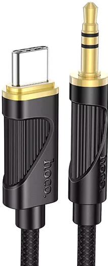 Кабель Aux Lightning 1м чорний Hoco UPA30 IP - Фото 4 Кабель Aux Lightning 1м чорний Hoco UPA30 IP - зображення 4