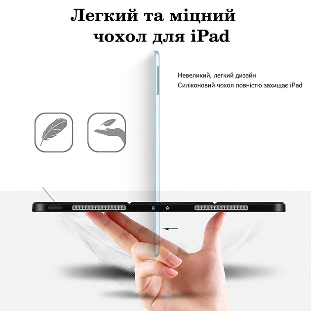 Чехол-книжка WiWU Classic III силиконовый для Apple iPad 10.2 10.5 защита с микрофиброй внутри розовый - изображение 5