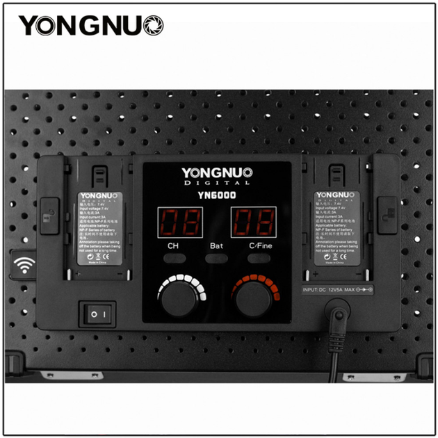 Відеосвітло LED 50W 3200-5500K 600 світлодіодів для професійної фотографії Yongnuo YN6000 - зображення 4