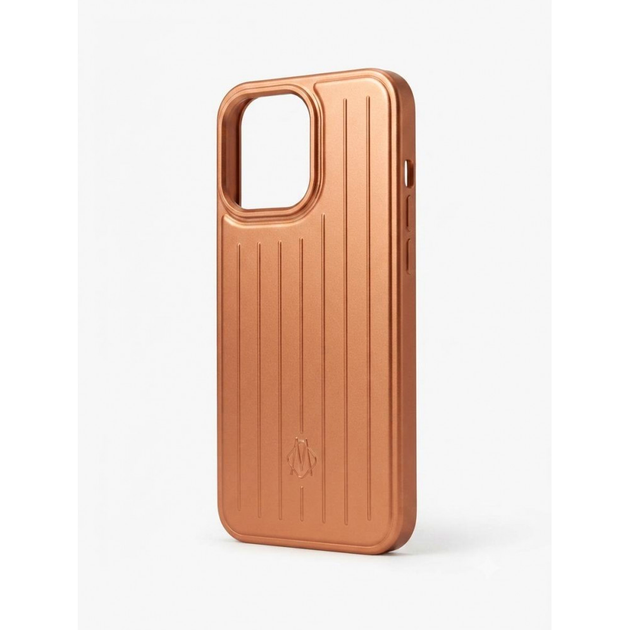 Металлический чехол Rimova для iPhone 15 Pro Max защита камеры усиленные углы оранжевый - изображение 4