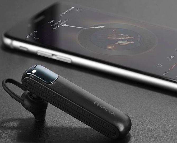 Bluetooth гарнитура Hoco E37 Gratified 55mAh 3 часа разговора 90 часов ожидания черная - изображение 3