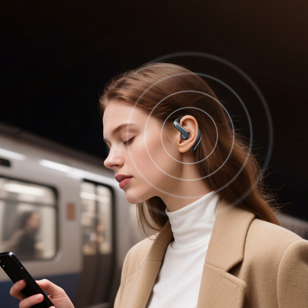 Bluetooth гарнитура TWS Earldom OWS1 беспроводные наушники для аудио - изображение 7