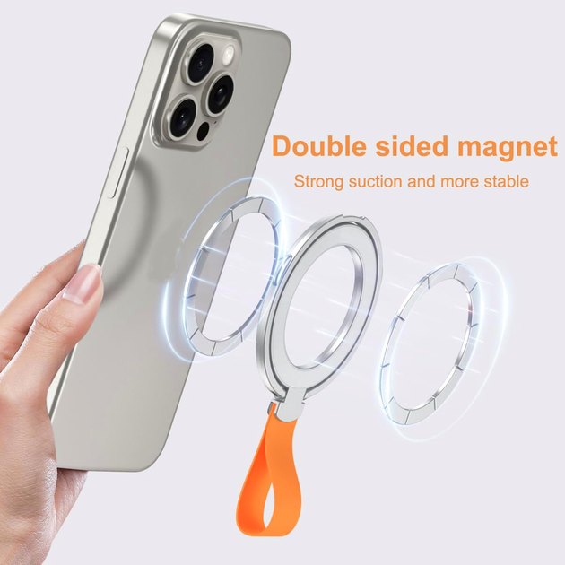 Подставка для телефона с MagSafe черная для зарядки Ring With Magsafe Cord - изображение 7