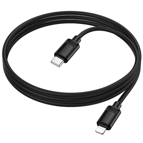 Кабель USB C to C 60 W 1m Hoco X124 чорний - Фото 2 Кабель USB C to C 60 W 1m Hoco X124 чорний - зображення 2