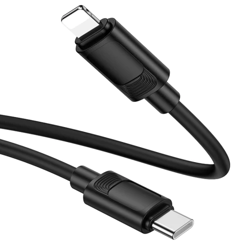 Кабель USB C to C 60 W 1m Hoco X124 чорний - Фото 6 Кабель USB C to C 60 W 1m Hoco X124 чорний - зображення 6