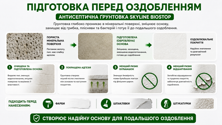 Антисептическая противогрибковая грунтовка Биостоп SkyLine 1л - Фото 9 Антисептическая противогрибковая грунтовка Биостоп SkyLine 1л - изображение 9