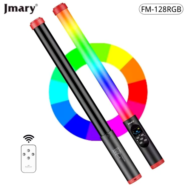 Лампа LED Jmary FM-128RGB 60 см 25 Вт з пультом керування для відеознімання - Фото 5 Лампа LED Jmary FM-128RGB 60 см 25 Вт з пультом керування для відеознімання - зображення 5