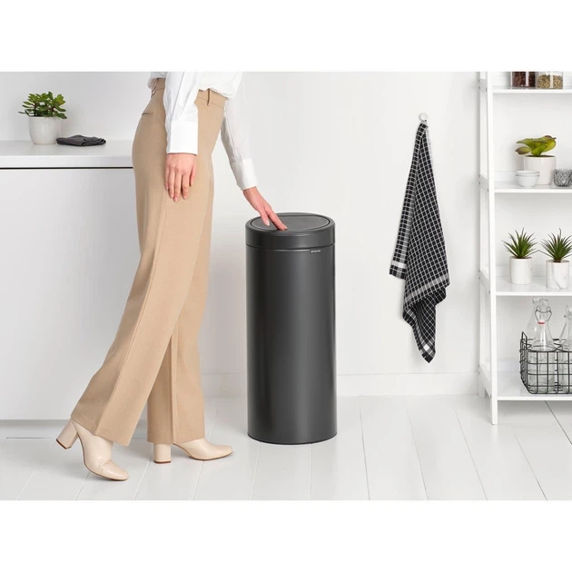 Бак для мусора Brabantia Touch Bin 30 л черный 115301 (00800471) - изображение 5