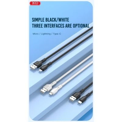 Дата кабель USB 2.0 AM to Lightning 1.0m black XO (NB230_L_Black) - Фото 4 Дата кабель USB 2.0 AM to Lightning 1.0m black XO (NB230_L_Black) - зображення 4