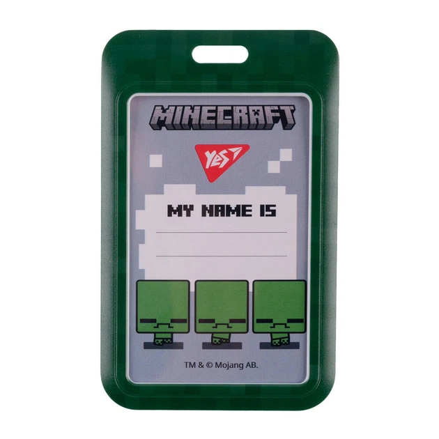 Бейдж вертикальный Yes Minecraft без ленты зеленый (940322) - Фото 2 Бейдж вертикальный Yes Minecraft без ленты зеленый (940322) - изображение 2