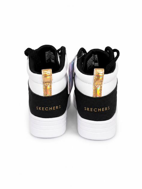 Кроссовки высокие для девочки Skechers Street Court High-Shine Kicks бело-чёрные р. 34 (21,5 см) 6927117888786 - Фото 5 Кроссовки высокие для девочки Skechers Street Court High-Shine Kicks бело-чёрные р. 34 (21,5 см) 6927117888786 - изображение 5
