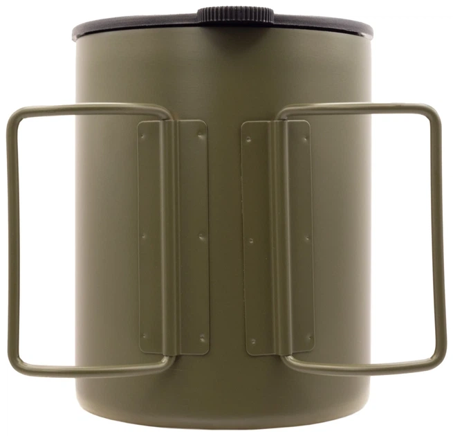 Термокружка TRAMP зі складаними ручками та поїлкою 500мл UTRC-142 olive (UTRC-142-olive) - изображение 2